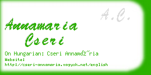 annamaria cseri business card